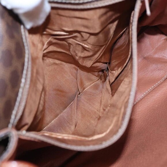 CELINE Macadam Canvas Shoulder Bag PVC Leather Brown Auth 85007 - Picture 13 of 16